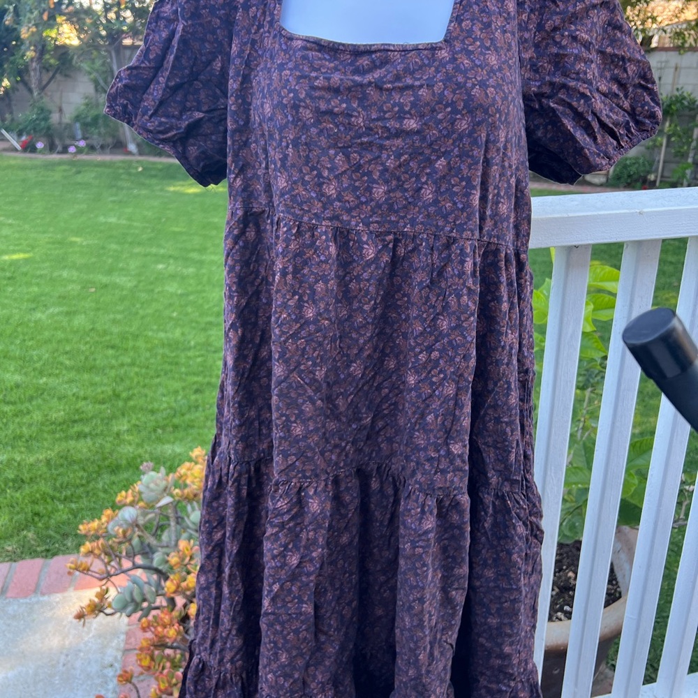 Madewell Purple Floral Maxi Dress - Picture 2 of 9